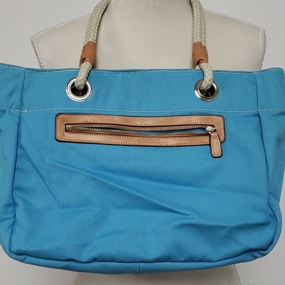 Strada Reversible Canvas Tote NWT Blue or Madra - Picture 4 of 14